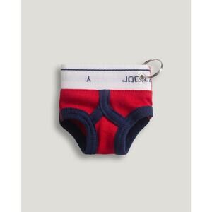 New Jockey Classic Brief Mini Keychain - Tiny Red/Navy Cotton Underwear - NWT